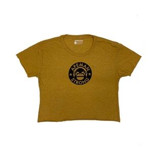 APEMAN STRONG WOMEN'S GOLD CALI CROPPED TEE - LRG